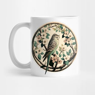 Parakeet and Dogwood Mug